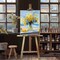 Paint by Numbers for Adults – Yellow & Blue Flowers DIY Canvas Painting Kit, Acrylic Floral Art, Unframed, Ideal Gift & Home Wall Decor, 16x20 Inch